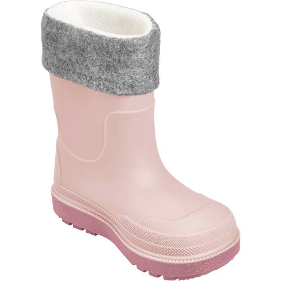 Playshoes Regenstiefel mit Futter (Herausnehmbar) Unisex Kinder Gummistiefel, Rosa Socke, 34 EU