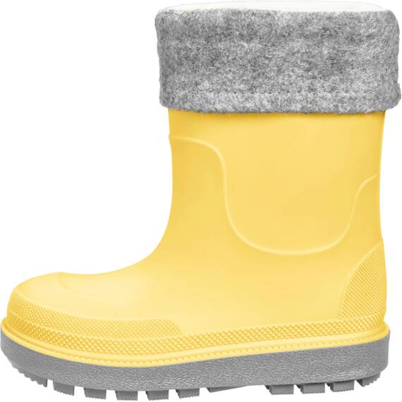 Playshoes Regenstiefel mit Futter (Herausnehmbar) Unisex Kinder Gummistiefel, Gelb Socke, 34 EU