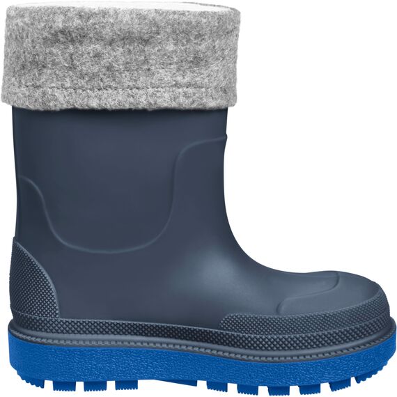 Playshoes Regenstiefel mit Futter (Herausnehmbar) Unisex Kinder Gummistiefel, Marine Socke, 35 EU