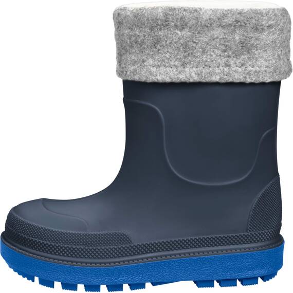 Playshoes Regenstiefel mit Futter (Herausnehmbar) Unisex Kinder Gummistiefel, Marine Socke, 30 EU
