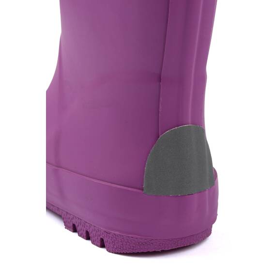 Mikk-line Gummistiefel Kinder 21 | Purple Cactus Flower Regenstiefel mit Reflektierenden Details - Wasserdichte Kinderstiefel, Leicht und Rutschfest | Komfortable Allwetter Kinderstiefel