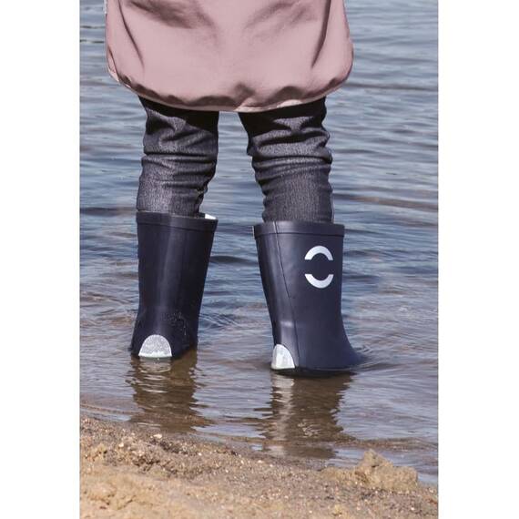 Mikk-line Gummistiefel Kinder 22 | Blue Nights Regenstiefel mit Reflektierenden Details - Wasserdichte Kinderstiefel, Leicht und Rutschfest | Komfortable Allwetter Kinderstiefel