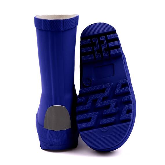 Mikk-line Gummistiefel Kinder 33 | Blau Regenstiefel mit Reflektierenden Details - Wasserdichte Kinderstiefel, Leicht und Rutschfest | Komfortable Allwetter Kinderstiefel