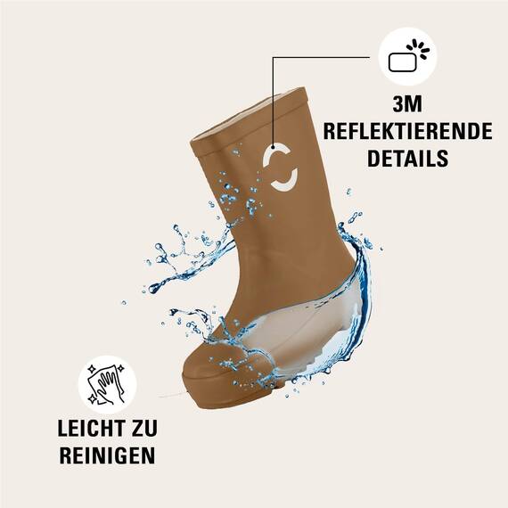Mikk-line Gummistiefel | Gefütterte Regenstiefel für Kinder | Wasserdichte Kinderstiefel | Größe 32