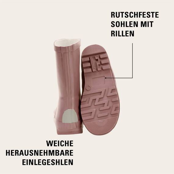 Mikk-line Gummistiefel Kinder 29 | Burlwood Regenstiefel mit Reflektierenden Details - Wasserdichte Kinderstiefel, Leicht und Rutschfest | Komfortable Allwetter Kinderstiefel