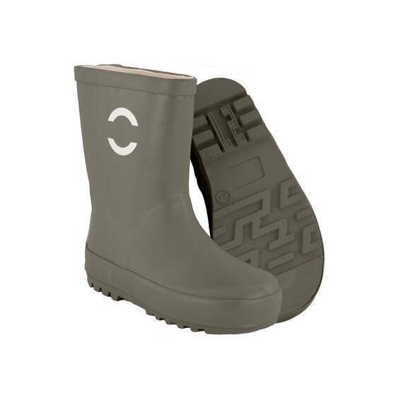 Mikk-line Gummistiefel Kinder 28 | Dusty Olive Regenstiefel mit Reflektierenden Details - Wasserdichte Kinderstiefel, Leicht und Rutschfest | Komfortable Allwetter Kinderstiefel
