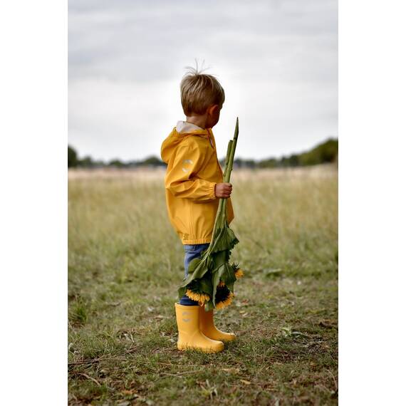 Mikk-line Gummistiefel Kinder 29 | Sunflower Regenstiefel mit Reflektierenden Details - Wasserdichte Kinderstiefel, Leicht und Rutschfest | Komfortable Allwetter Kinderstiefel