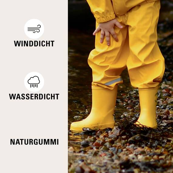 Mikk-line Gummistiefel Kinder 29 | Sunflower Regenstiefel mit Reflektierenden Details - Wasserdichte Kinderstiefel, Leicht und Rutschfest | Komfortable Allwetter Kinderstiefel