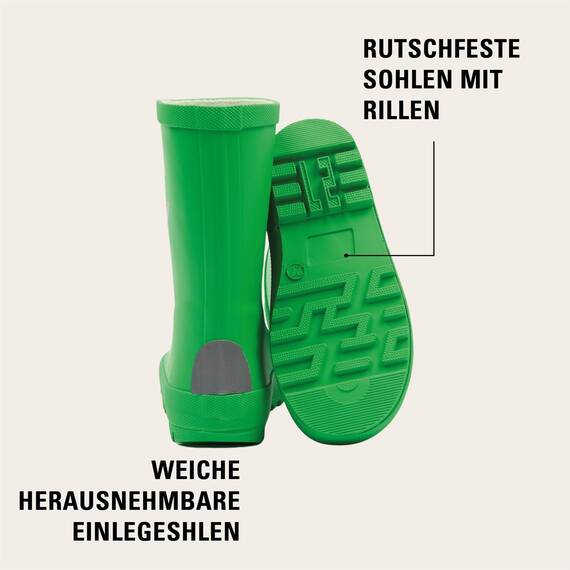 Mikk-line Gummistiefel Kinder 38 | Grün Regenstiefel mit Reflektierenden Details - Wasserdichte Kinderstiefel, Leicht und Rutschfest | Komfortable Allwetter Kinderstiefel
