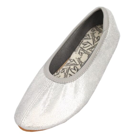 Beck Mädchen Basic Glitzer Gymnastikschuhe, Silber, 23 EU