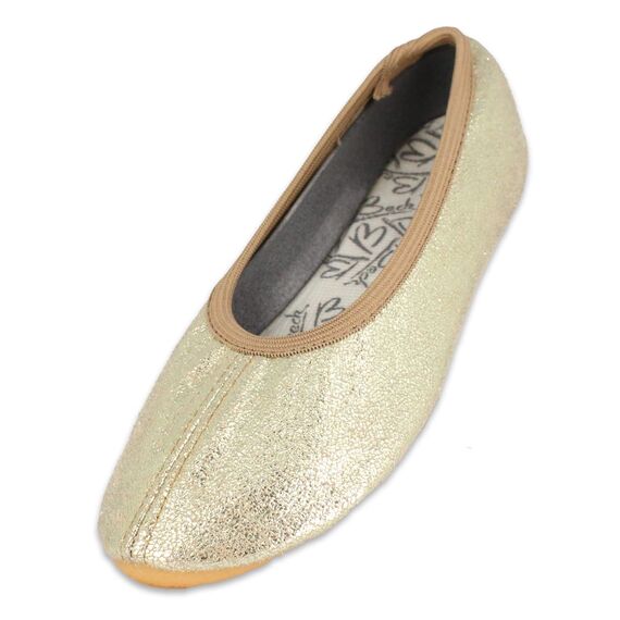 Beck Mädchen Basic Glitzer Gymnastikschuhe, Gold, 34 EU