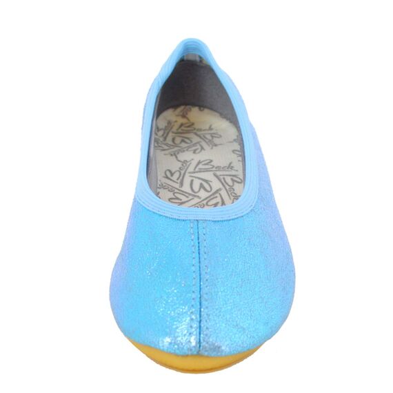 Beck Mädchen Basic Glitzer Gymnastikschuhe, Blau, 24 EU