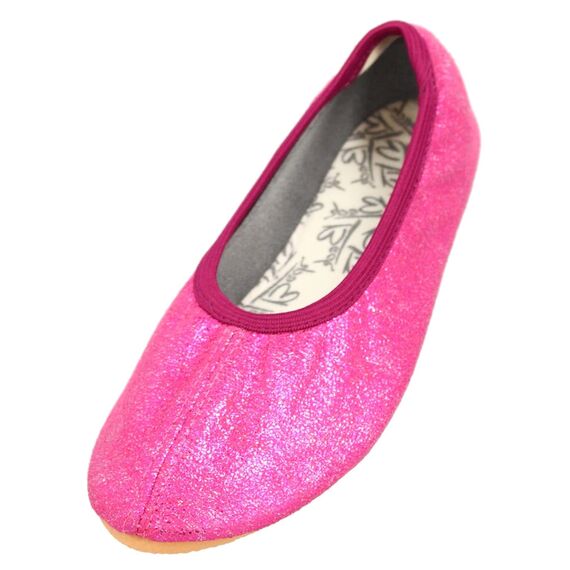 Beck Mädchen Basic Glitzer Gymnastikschuhe, Pink, 32 EU
