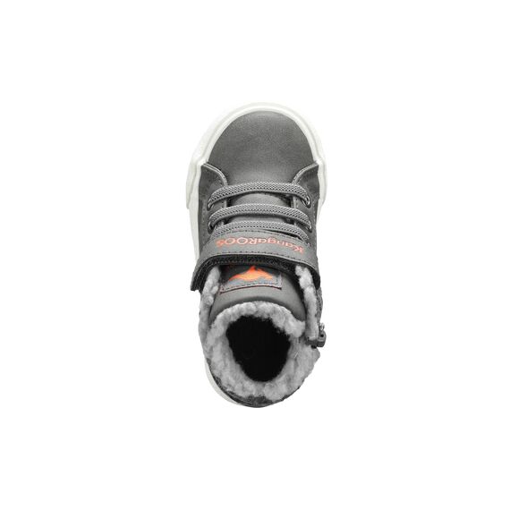 Kangaroos Unisex Kinder K-Ten Kangu Sneaker, Steel Grey Flame, 26 EU
