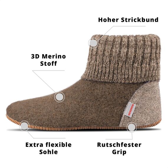 Giesswein Wildpoldsried Kids, Grau Taupe 262, 32 EU