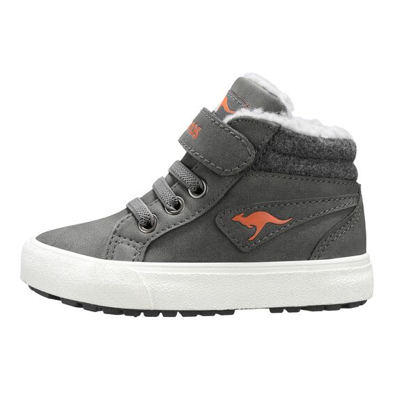 Kangaroos Unisex Kinder K-Ten Kangu Sneaker, Steel Grey Flame, 26 EU