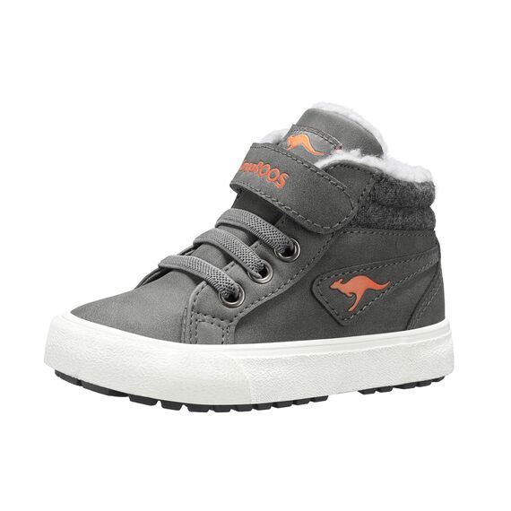 Kangaroos Unisex Kinder K-Ten Kangu Sneaker, Steel Grey Flame, 26 EU