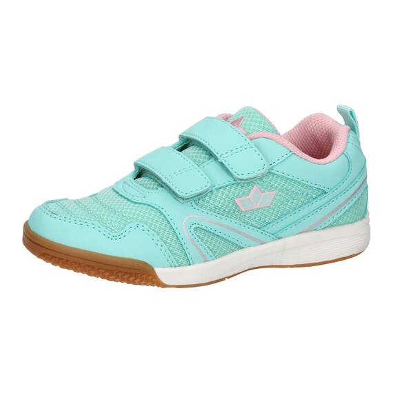 Lico Unisex Kinder Boulder V Hallenturnschuhe, Türkis Rosa, 28 EU