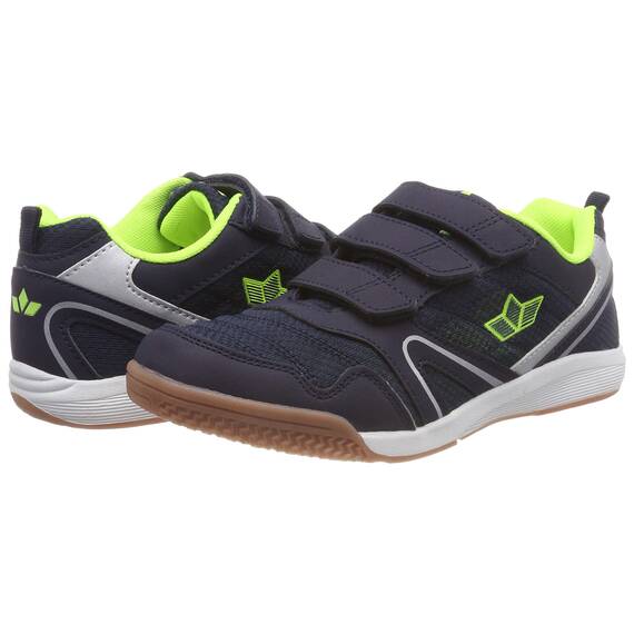 Lico Unisex Kinder Boulder V Hallenturnschuhe, Marine Lemon, 27 EU
