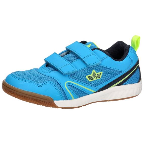 Lico Jungen Unisex Kinder Boulder V Hallenturnschuhe, Blau/Marine/Lemon, 28 EU