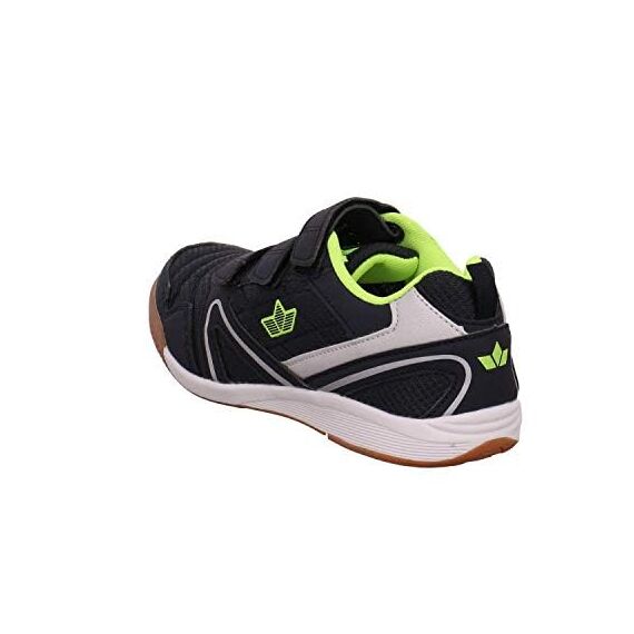 Lico BOULDER V Unisex Kinder Multisport Indoor Schuhe, Marine/ Lemon, 36 EU ( Die Anzahl der Klettbänder kann je nach Schuhgröße variieren )