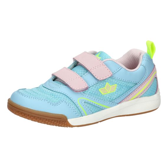Lico Unisex Kinder Boulder V Hallenturnschuhe, Türkis Rosa Lemon, 36 EU