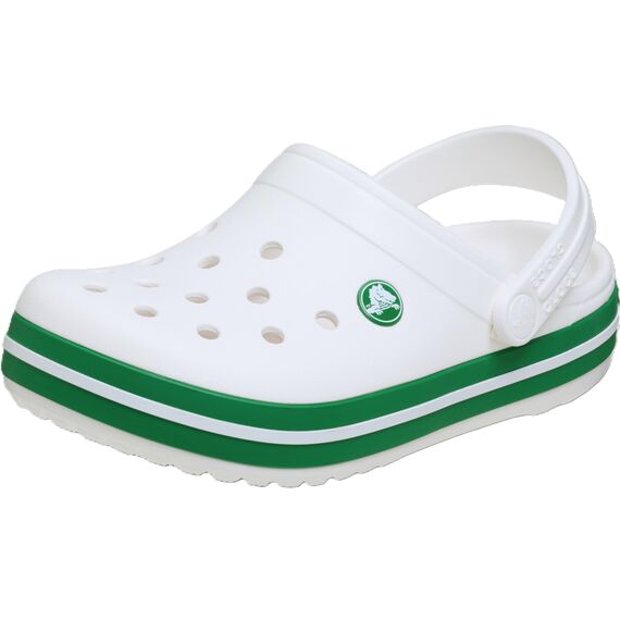 Crocs Unisex Kinder Crocband Clog K Clog, White/Green Ivy, 34/35 EU