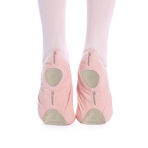 Bezioner Ballettschuhe Ballettschläppchen Tanzschuhe Geteilte Ledersohle für Kinder und Erwachsene(Bitte wählen Sie eine Größe größer als üblich) Pink 27