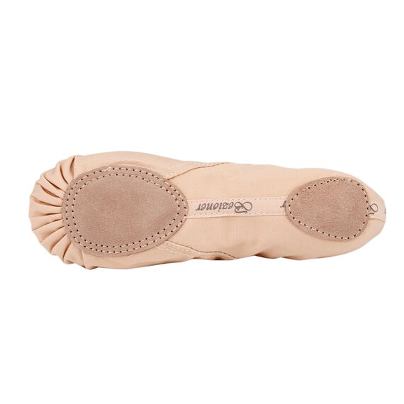 Bezioner Ballettschuhe Ballettschläppchen Tanzschuhe Geteilte Ledersohle für Kinder und Erwachsene Beige 25