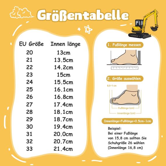VOLHAL Hausschuhe ​Kinder Mädchen Junge Barfussschuhe Pantoffeln Lauflernschuhe ​Rutschfest ​Kindergarten für Atmung saktive​ Weich Kleinkinder Schuhe ​Unisex(Bagger Grau 29EU)
