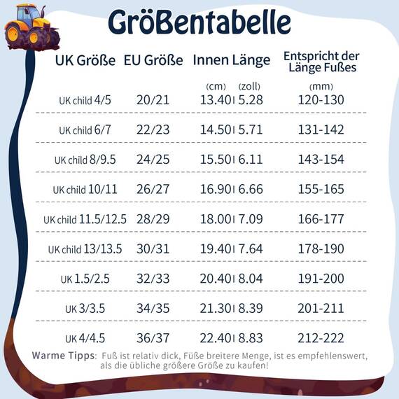 Kyopp Kinder Hausschuhe Junge Mädchen Pantoffeln Aquaschuhe Atmungsaktive Rutschfest Barfussschuhe Slipper Kindergarten Unisex(Traktor/Bagger Dunkelblau 26/27 EU)