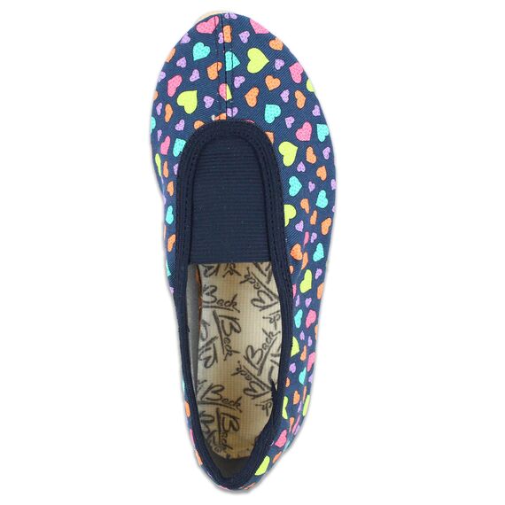 Beck Mädchen Hearts, Rist Gymnastikschuhe, Dunkelblau, 34 EU