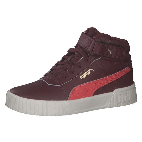 PUMA Mädchen Carina 2.0 Mid Wtr Jr Sneaker, Aubergine Salmon Puma Team Gold, 35.5 EU