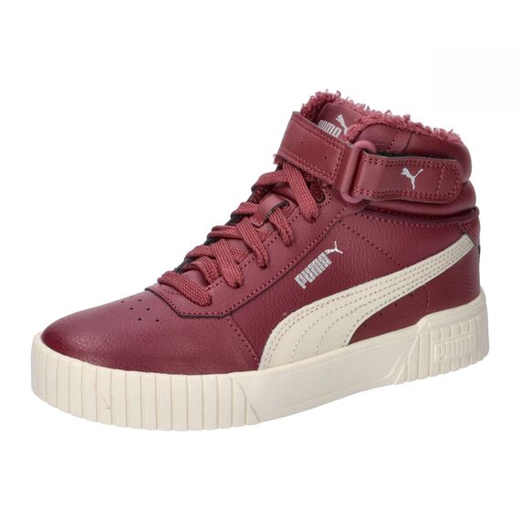 PUMA Carina 2.0 MID WTR JR Sneaker, Dark Jasper-Alpine Snow Silver, 38.5 EU