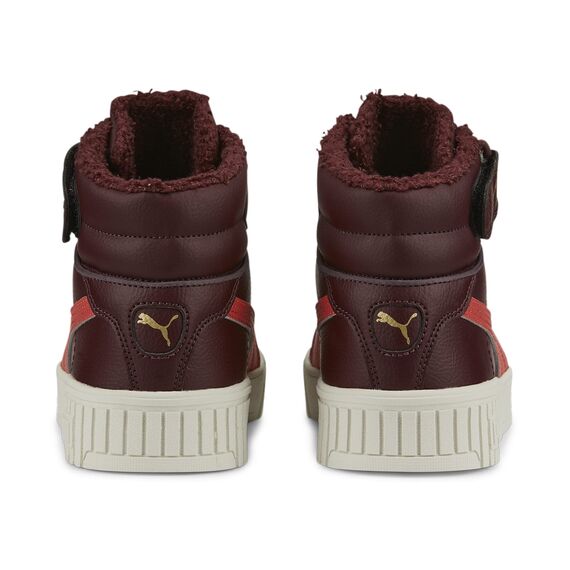 PUMA Mädchen Carina 2.0 Mid Wtr Jr Sneaker, Aubergine Salmon Puma Team Gold, 35.5 EU