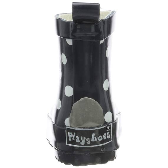 Playshoes Kinder Halbschaft-Gummistiefel aus Naturkautschuk, Trendige Unisex Regenstiefel mit Reflektoren, gepunktet mit Punkt-Muster, Blau (Marine 11), 18, 18 EU, 180358