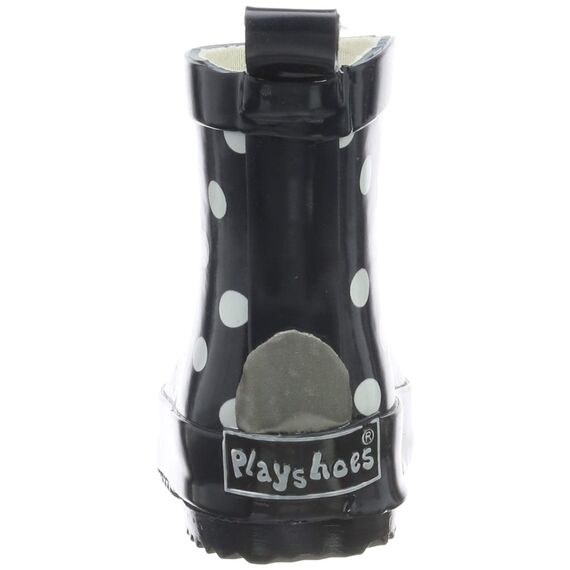 Playshoes Kinder Halbschaft-Gummistiefel aus Naturkautschuk, Trendige Unisex Regenstiefel mit Reflektoren, gepunktet mit Punkt-Muster