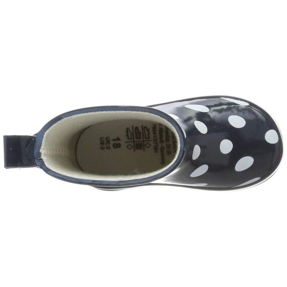 Playshoes Kinder Halbschaft-Gummistiefel aus Naturkautschuk, Trendige Unisex Regenstiefel mit Reflektoren, gepunktet mit Punkt-Muster