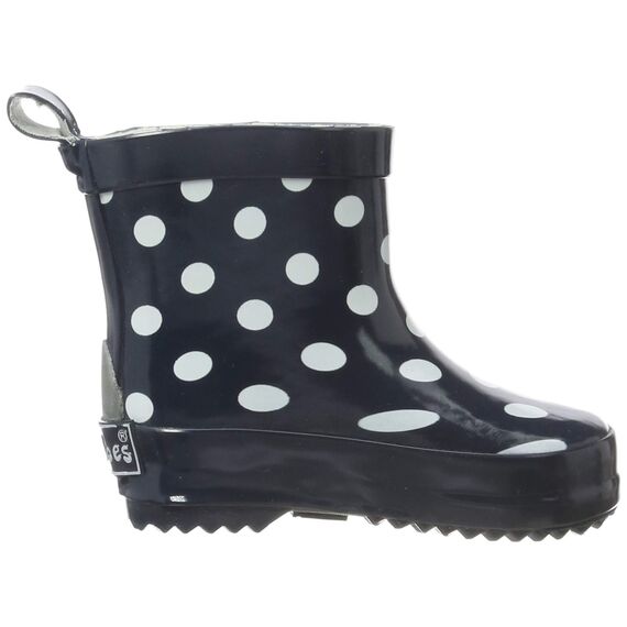 Playshoes Kinder Halbschaft-Gummistiefel aus Naturkautschuk, Trendige Unisex Regenstiefel mit Reflektoren, gepunktet mit Punkt-Muster