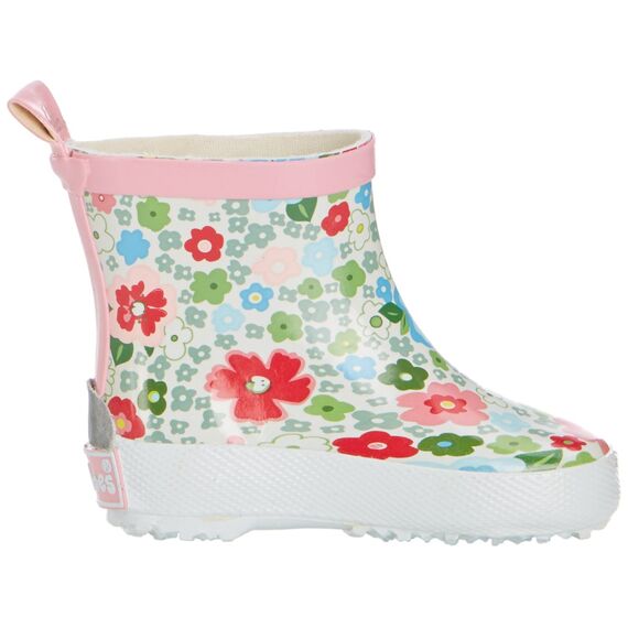 Playshoes M dchen Kurzer Gummistiefel, Regenstiefel Blumen Gummistiefel, WeiÃƒŸ, 19 EU