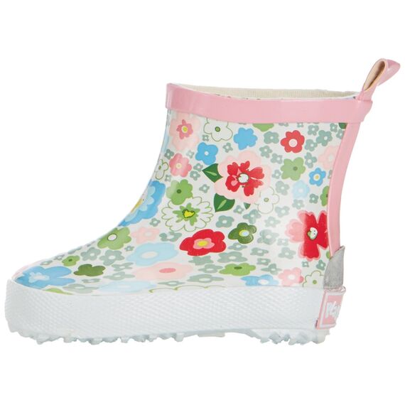 Playshoes M dchen Kurzer Gummistiefel, Regenstiefel Blumen Gummistiefel, WeiÃƒŸ, 19 EU