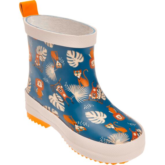 Playshoes Gummistiefel Halbschaft Dschungel Unisex Kinder Gummistiefel, Petrol Dschungel, 20 EU