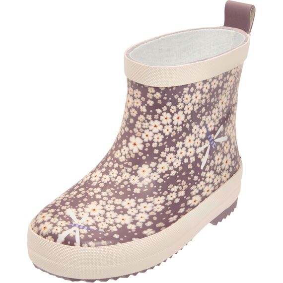 Playshoes Gummistiefel Halbschaft Blumen Unisex Kinder Gummistiefel, Violett Blumen, 21 EU