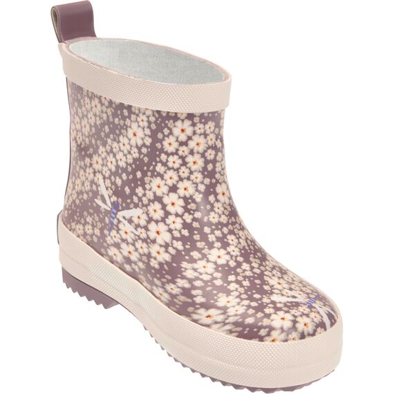 Playshoes Gummistiefel Halbschaft Blumen Unisex Kinder Gummistiefel, Violett Blumen, 21 EU