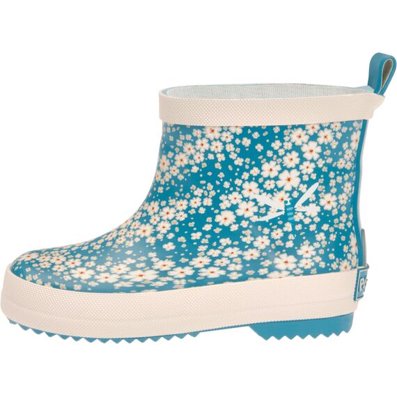 Playshoes Gummistiefel Halbschaft Blumen Unisex Kinder Gummistiefel, Petrol Blumen, 20 EU