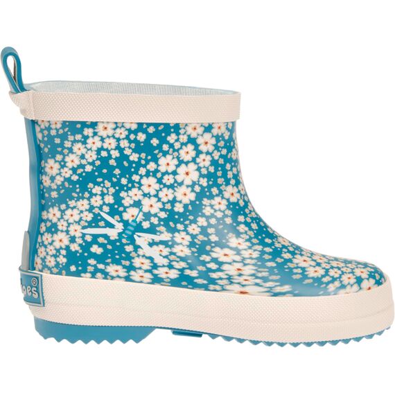 Playshoes Gummistiefel Halbschaft Blumen Unisex Kinder Gummistiefel, Petrol Blumen, 20 EU