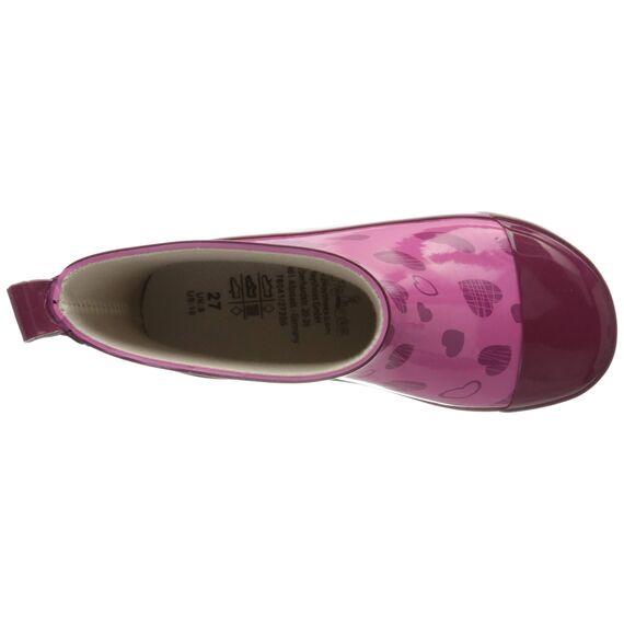 Playshoes Naturkautschuk Halbschaft Herzchen, Mädchen Gummistiefel, Pink (Pink 18), 23 EU (6.5 Child UK)