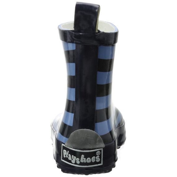 Playshoes Kinder Halbschaft, Blau (Marine/hellblau 639), Gummistiefel Ringel Nieder 23 EU