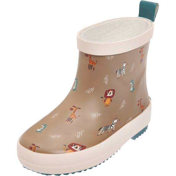 Playshoes Gummistiefel Halbschaft Wildtiere Unisex Kinder Gummistiefel, Braun Wildtiere, 20 EU
