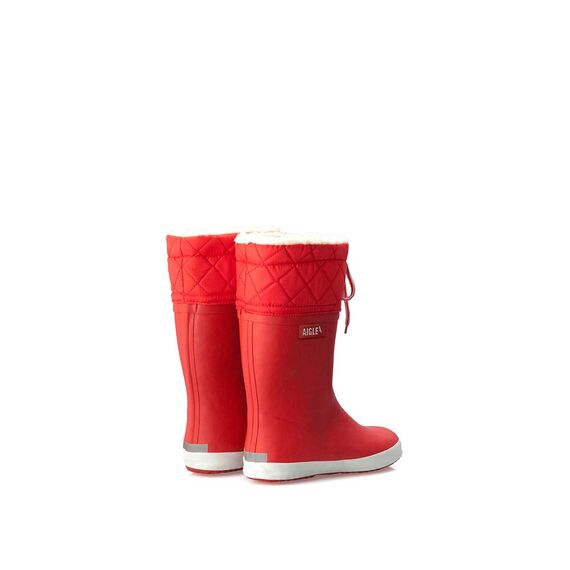 Aigle Unisex Kid's Giboulee 2 Rain Boot, Rouge Blanc, 5 UK